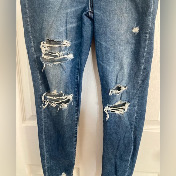 AmericanEagle 6X-Short Super Hi Rise Jeggings Ripped Ankle Length Stretch Jeans - Picture 5 of 13